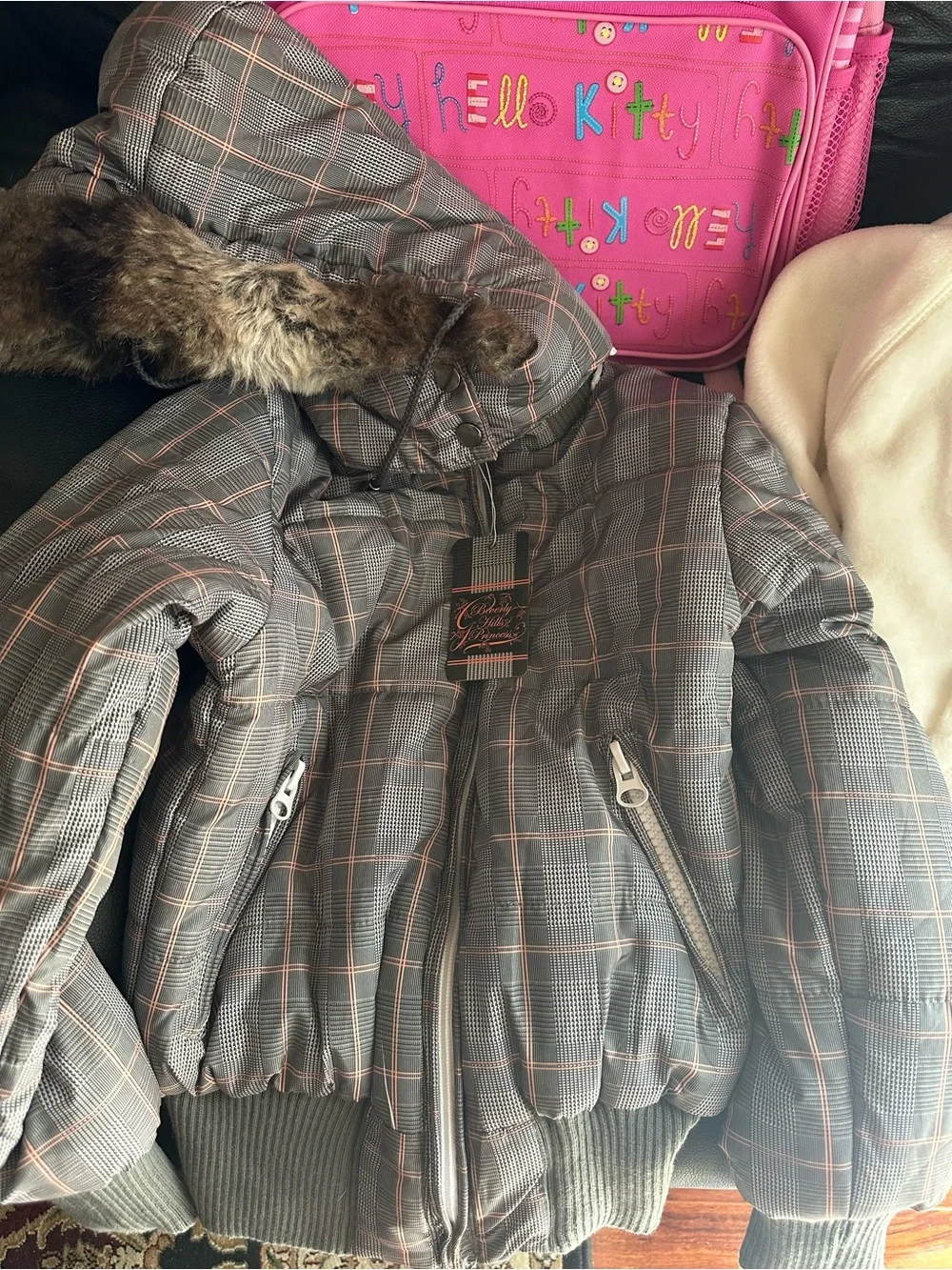 Bundle Hello Kitty Bright Pink Kids Backpack, Beverly Hill jacket and Gap hoodie